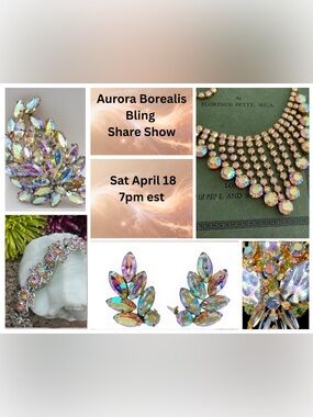 4/18 Aurora Borealis Bling share show (blue + opens Friday 4/17)